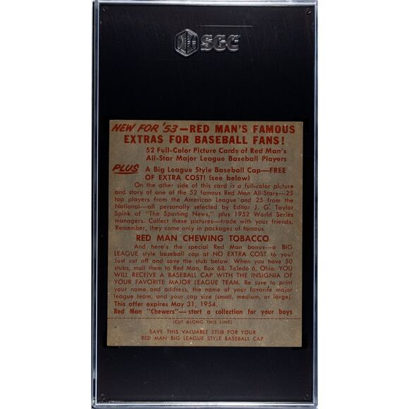 Vintage 1953 Redman Tobacco Wes Westrum SGC 4 - Picture 2 of 2